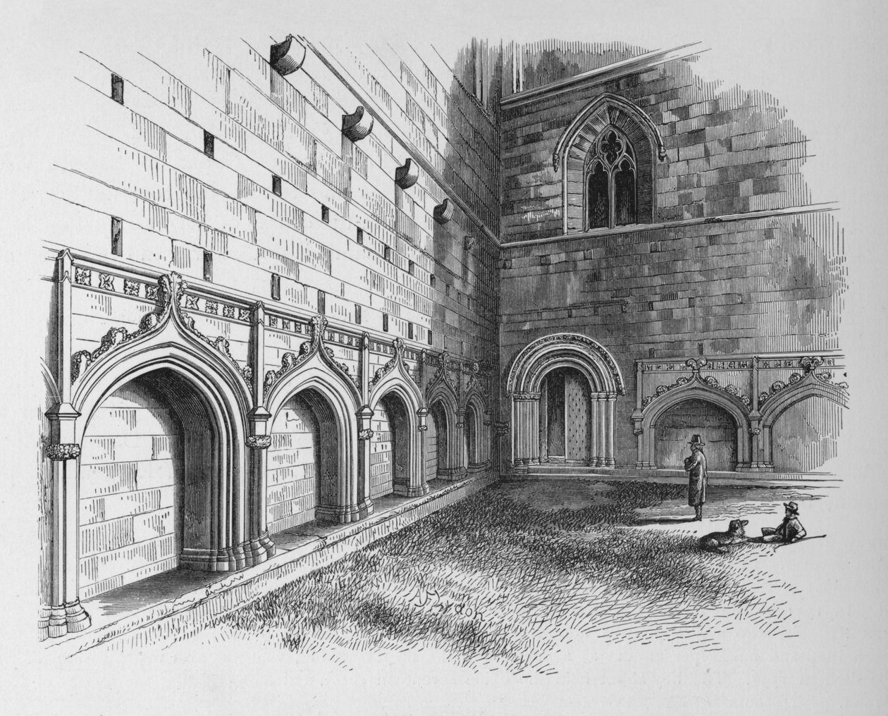 Los claustros, Abadía de Melrose, c1880, 1897 de Alexander Francis Lydon