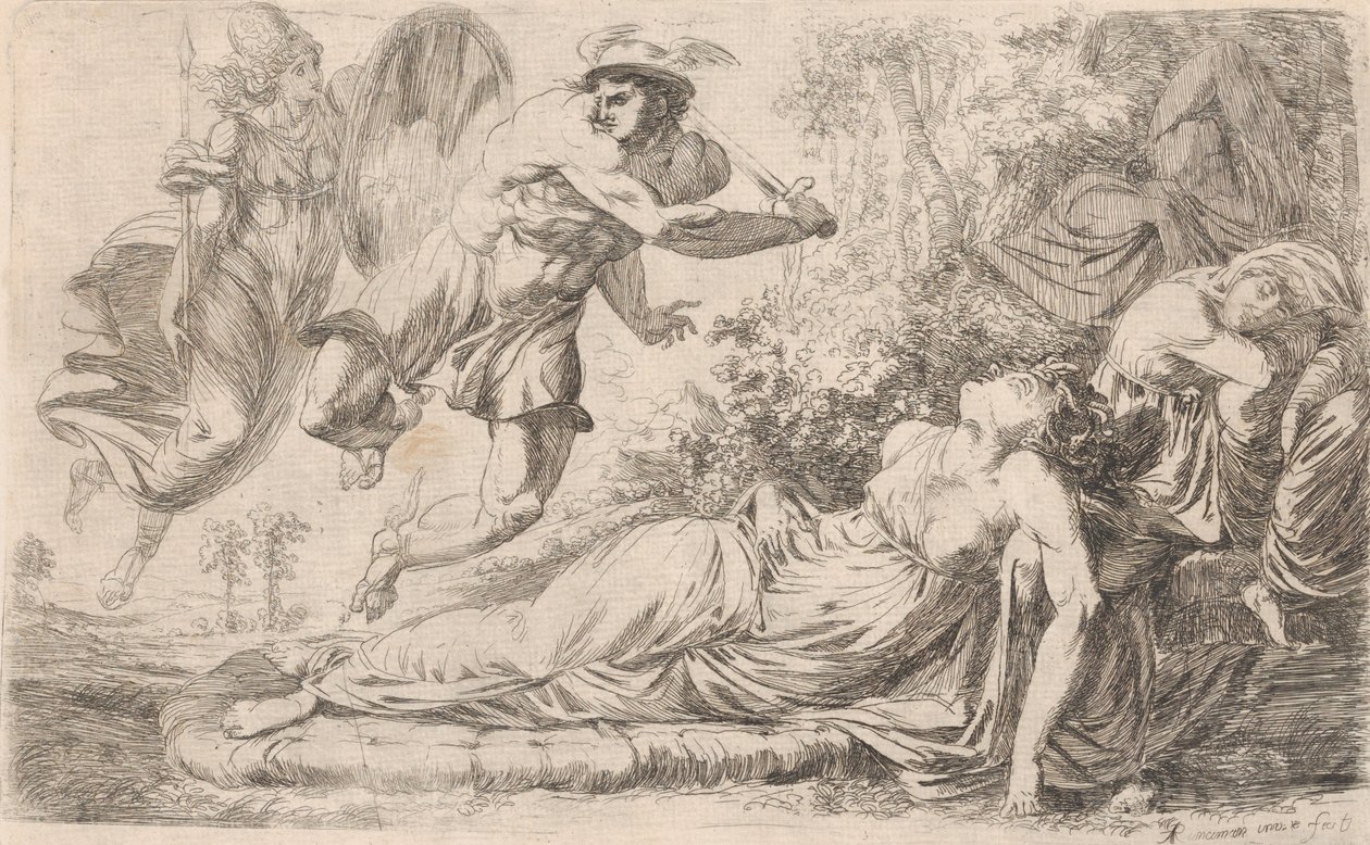 Perseo y la Medusa durmiente, 1774 de Alexander Runciman