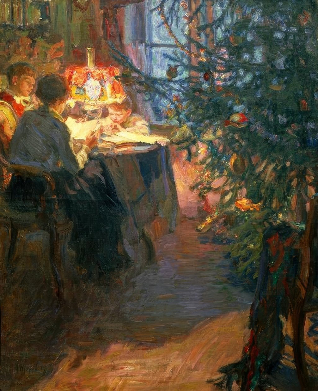 Árbol de Navidad en la Familia de Alexander Viktorowitsch Morawow