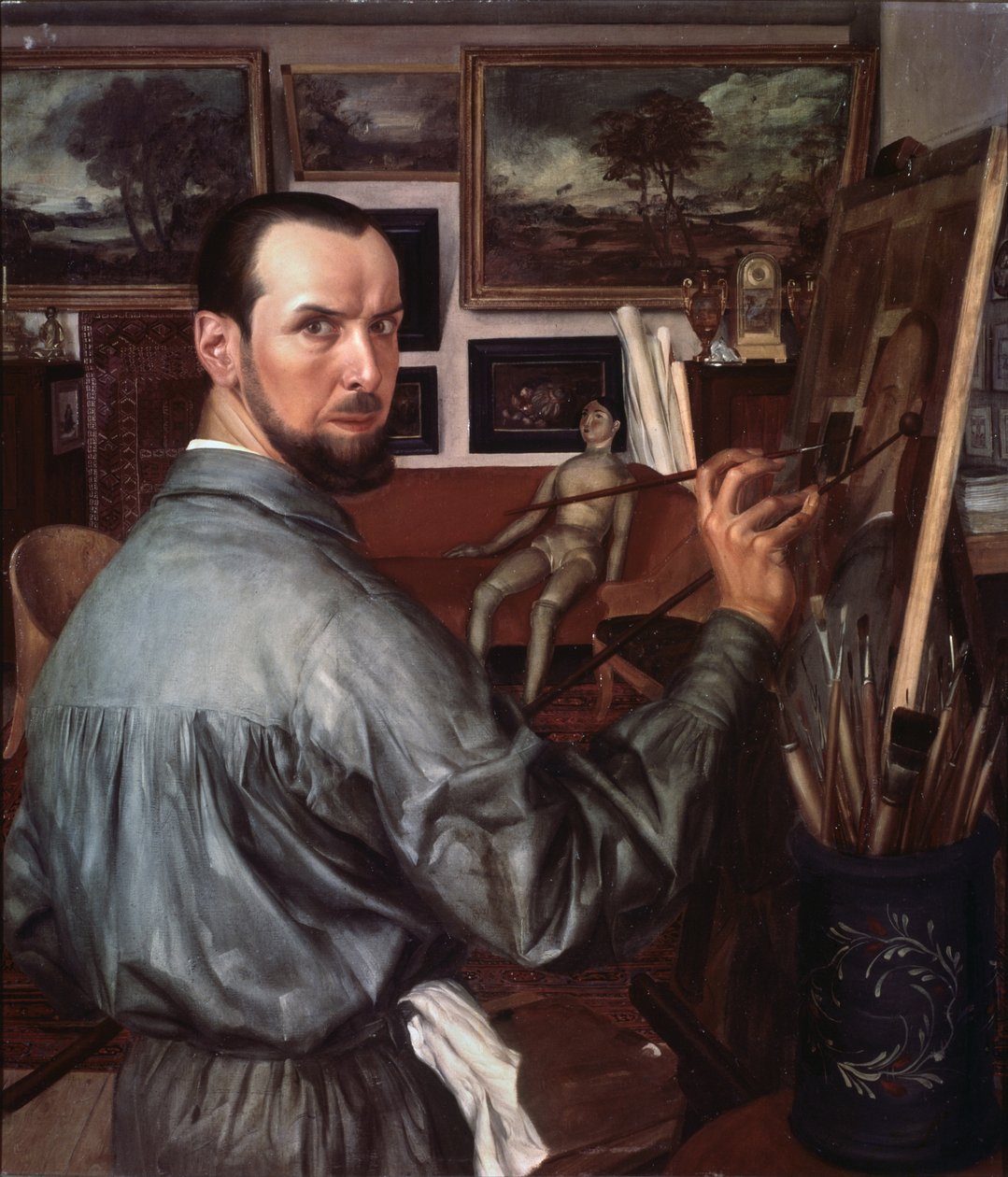 Autorretrato, 1917 de Alexander Yevgenyevich Yakovlev