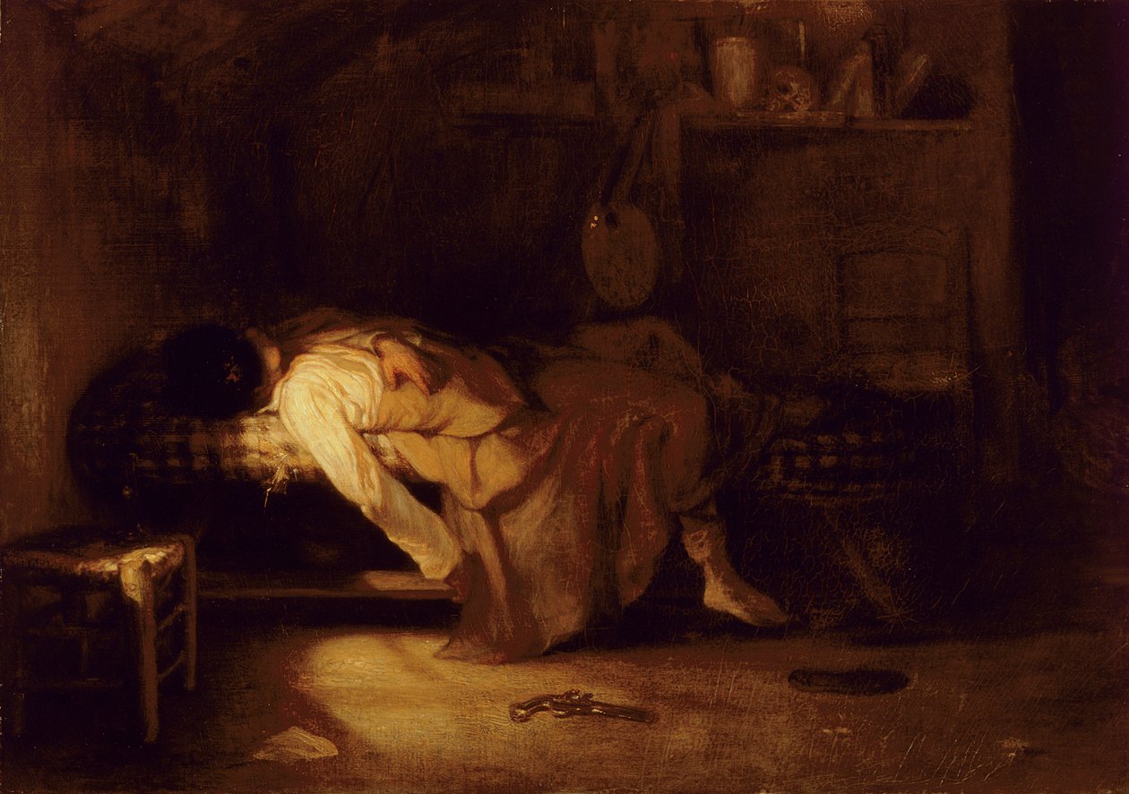 El suicidio, c.1836 de Alexandre Gabriel Decamps