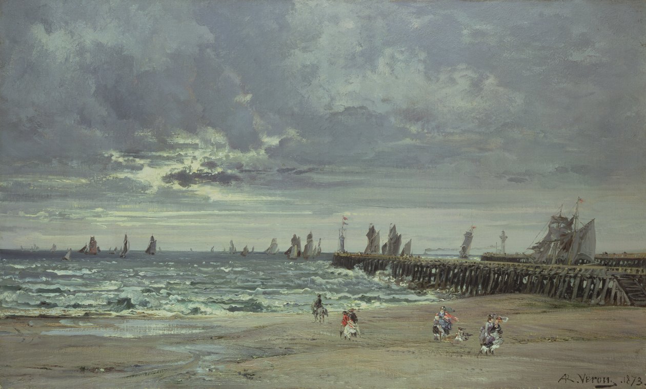 El mar en Boulogne, 1873 de Alexandre Rene Veron