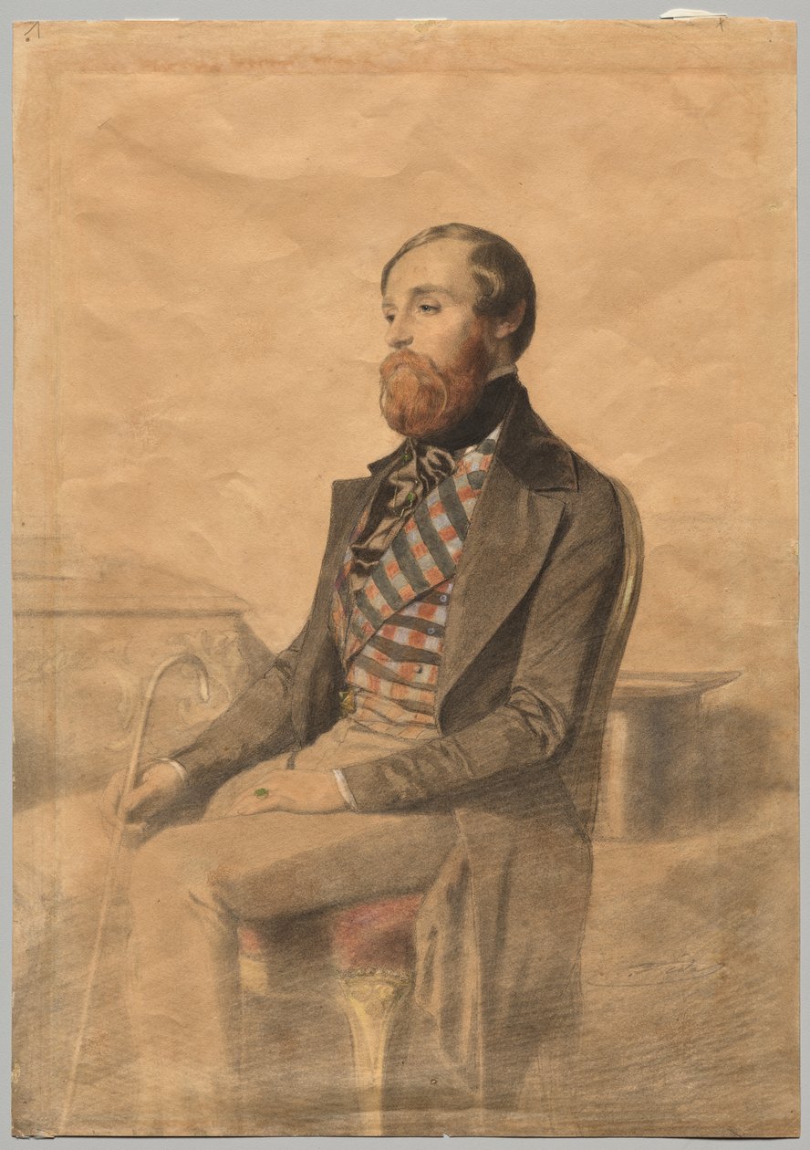 Retrato de Alfred de Musset (1810-1857) de Alexandre Bida