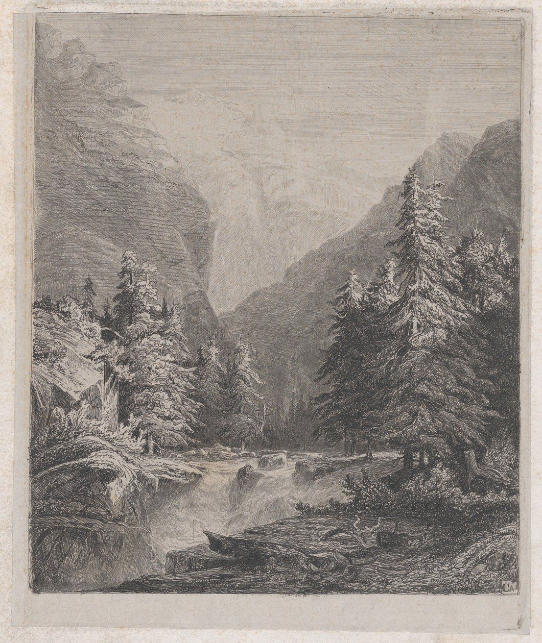 Paisaje, siglo XIX de Alexandre Calame