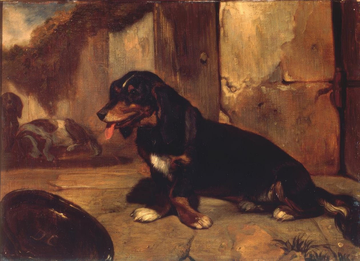 Perro basset de Alexandre Gabriel Decamps
