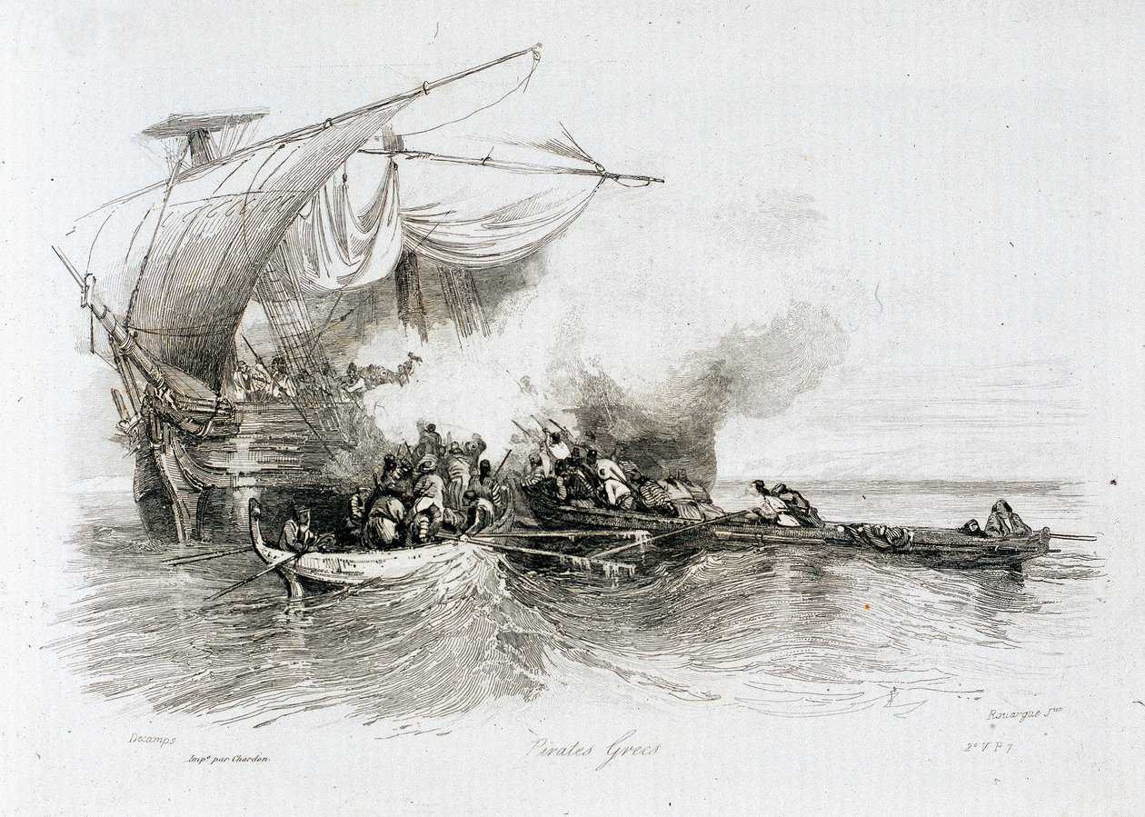Piratas griegos de Alexandre Gabriel Decamps