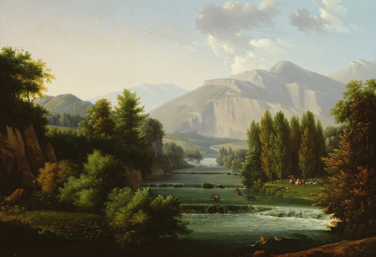 Paisaje montañoso de Alexandre Hyacinthe Dunouy