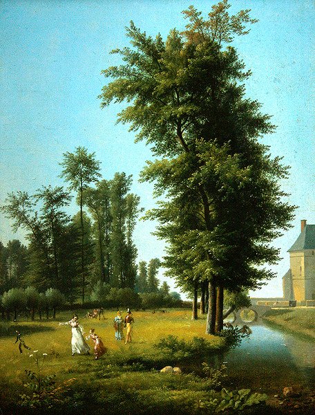 Vista de un prado de Alexandre Hyacinthe Dunouy