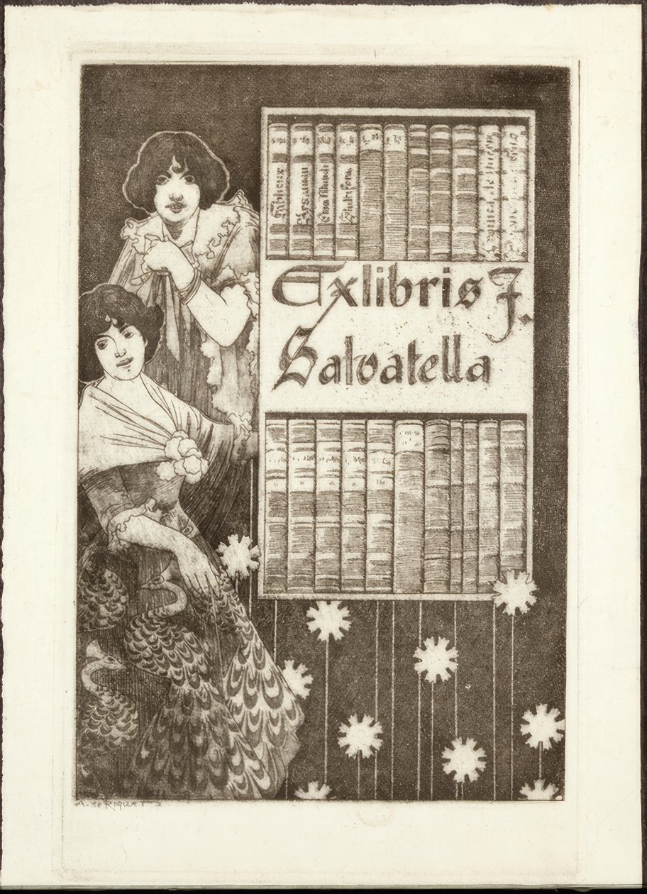 Ex-Libris F. Salvatella de Alexandre de Riquer