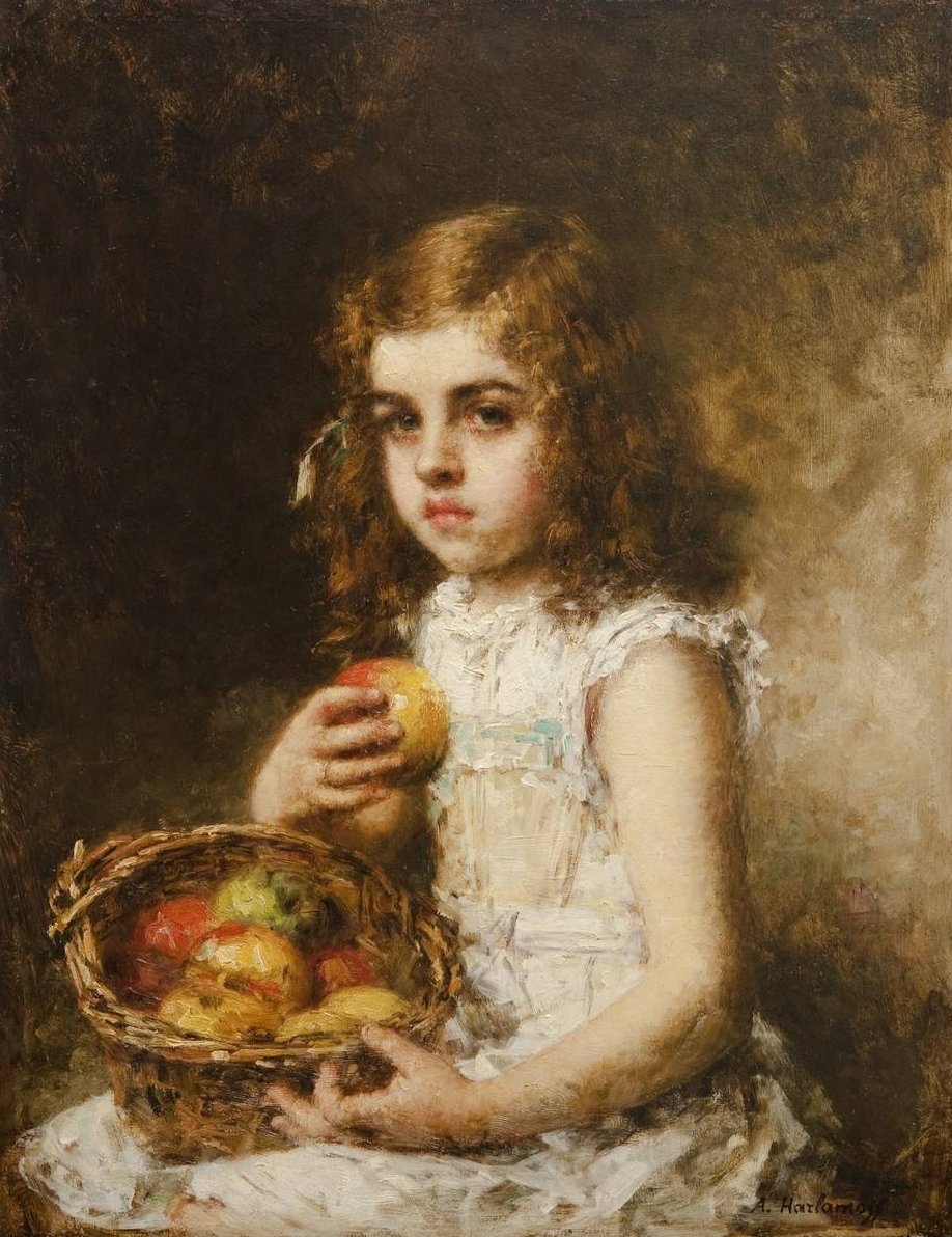 Retrato de una niña de Alexei Harlamov
