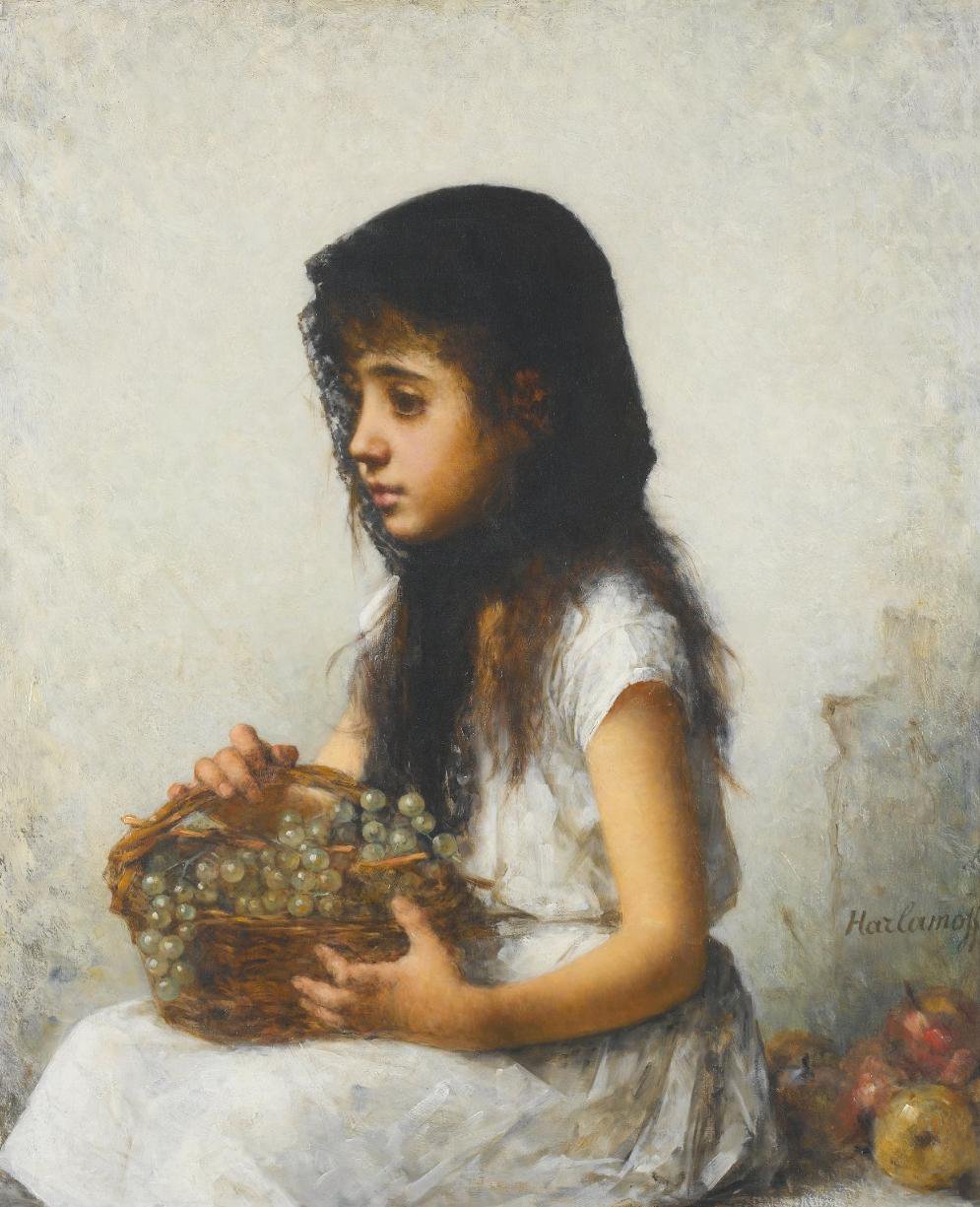 Retrato de una niña de Alexei Harlamov