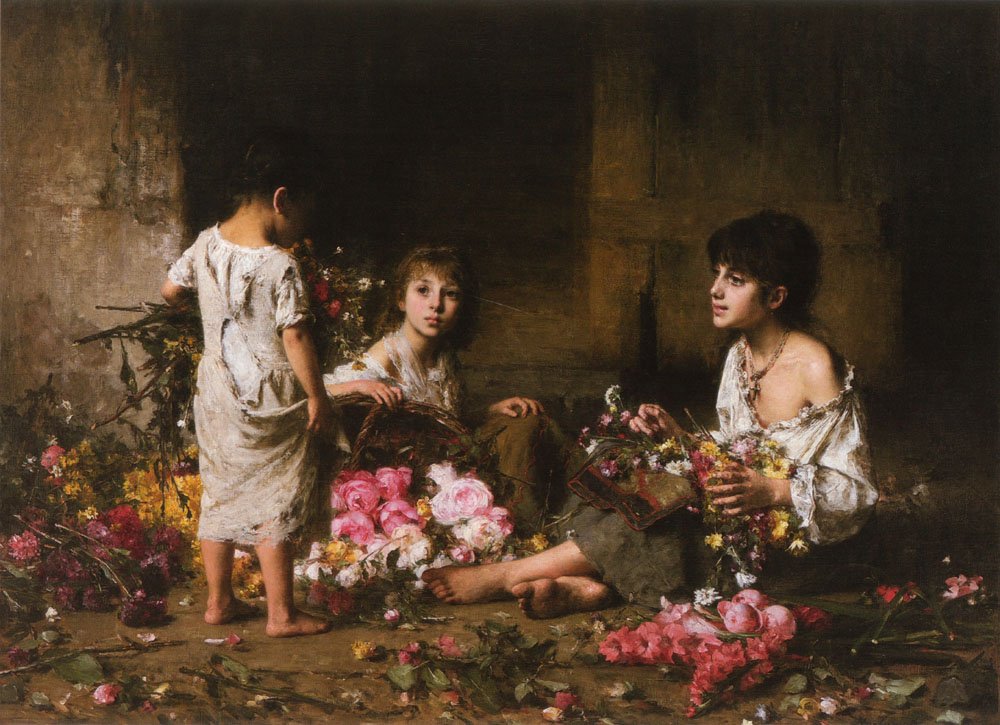 Las chicas de las flores de Alexei Harlamov