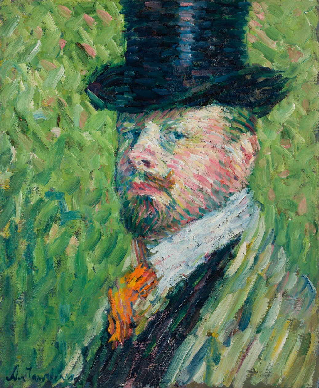 Autorretrato con sombrero de copa, 1904 de Alexei Javlensky von