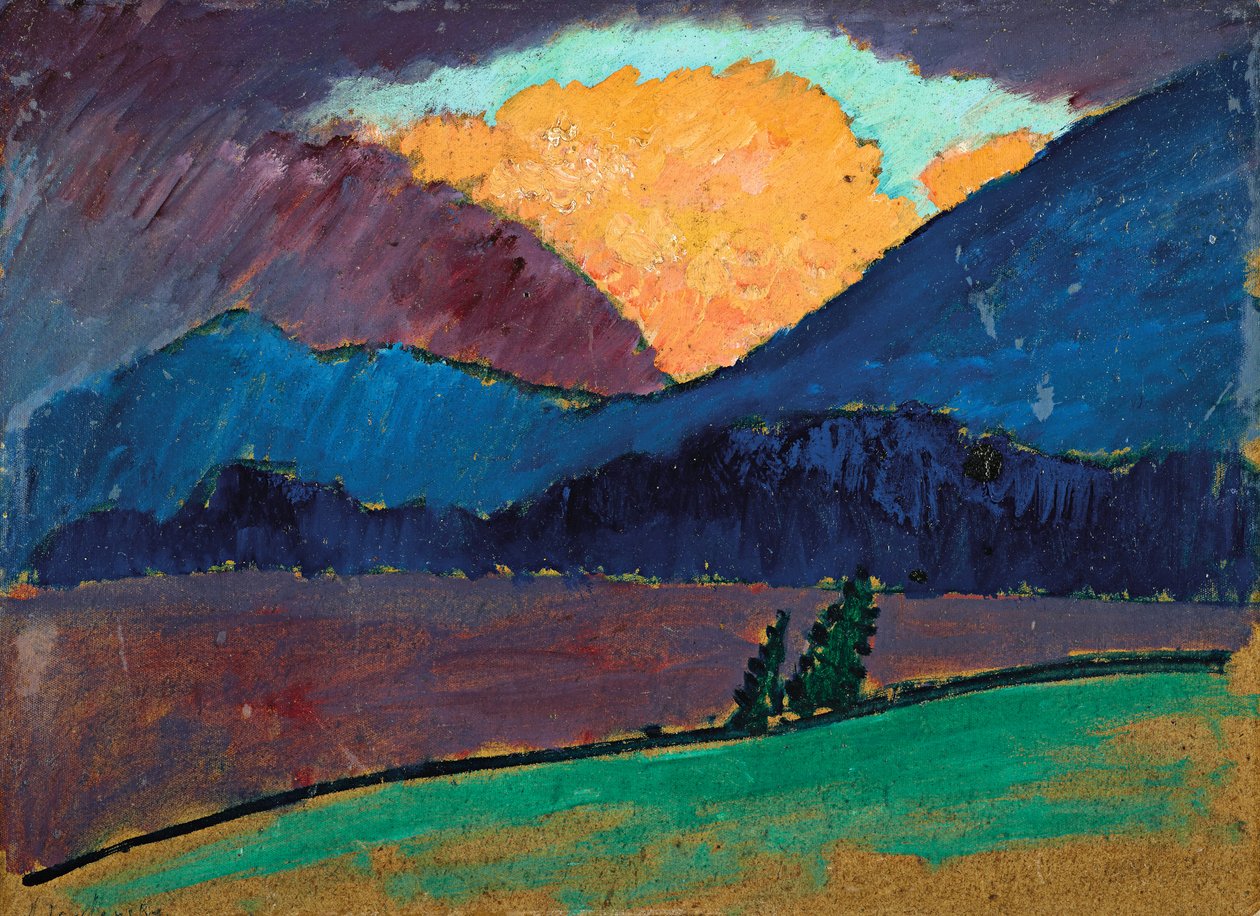 Tarde de verano en Murnau, 1908-1909 de Alexei Javlensky von