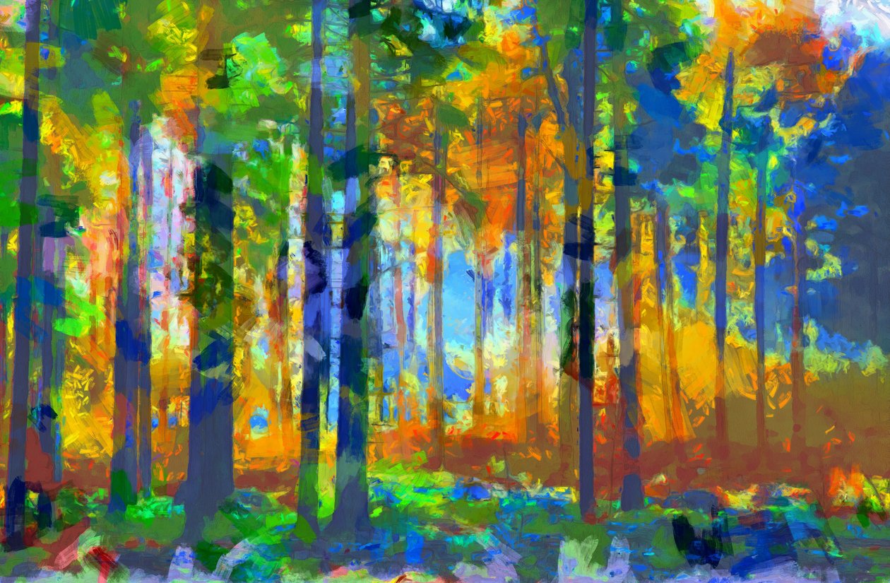 Bosque,2020,(técnica mixta) de Alexei Makhov