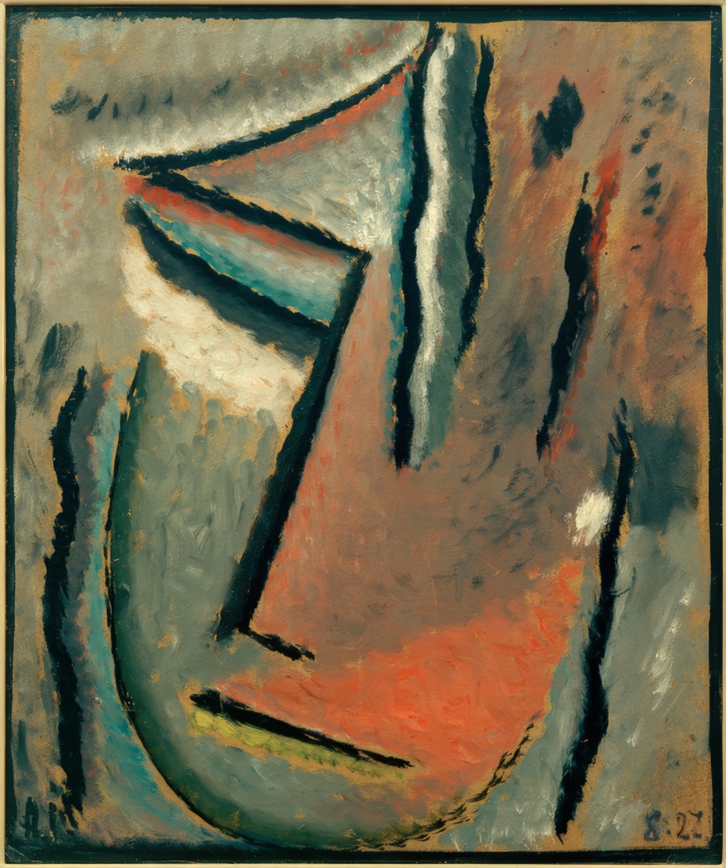 Cabeza abstracta: Dolor mudo de Alexej von Jawlensky