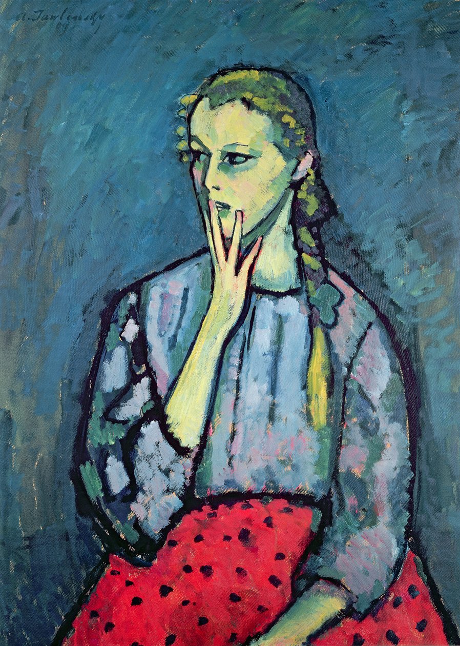 Retrato de una niña de Alexej von Jawlensky