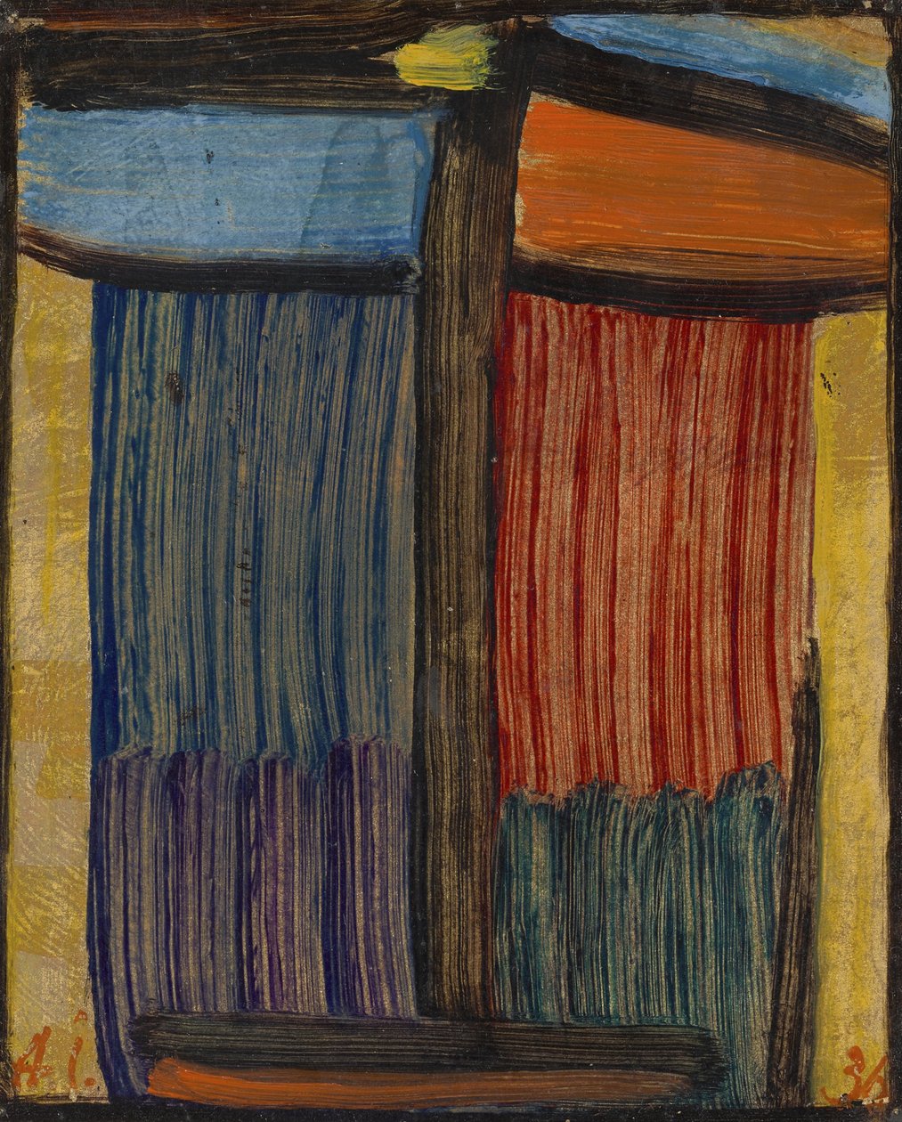 Meditación sobre un fondo dorado. de Alexej von Jawlensky