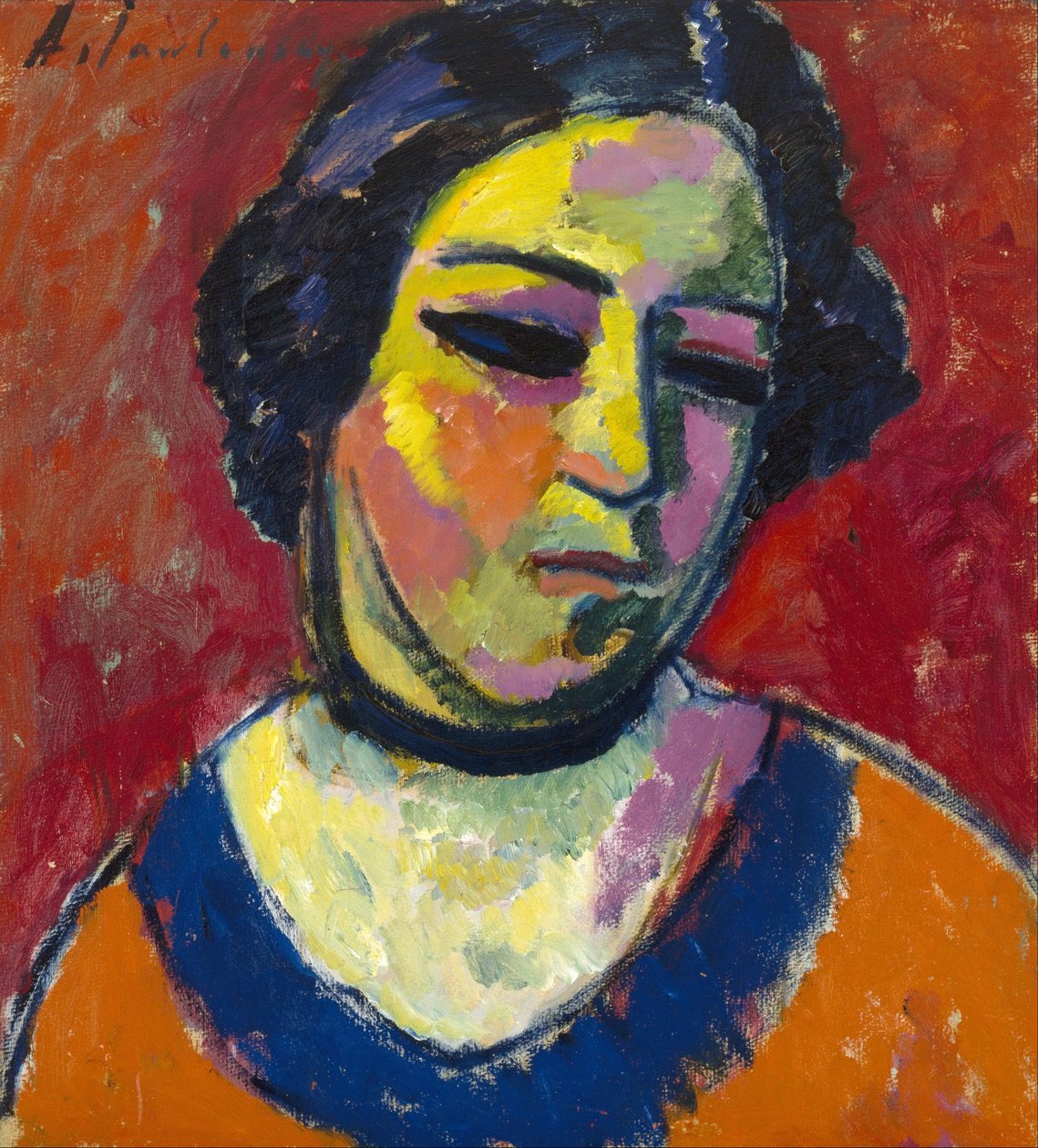 Retrato de una mujer de Alexej von Jawlensky