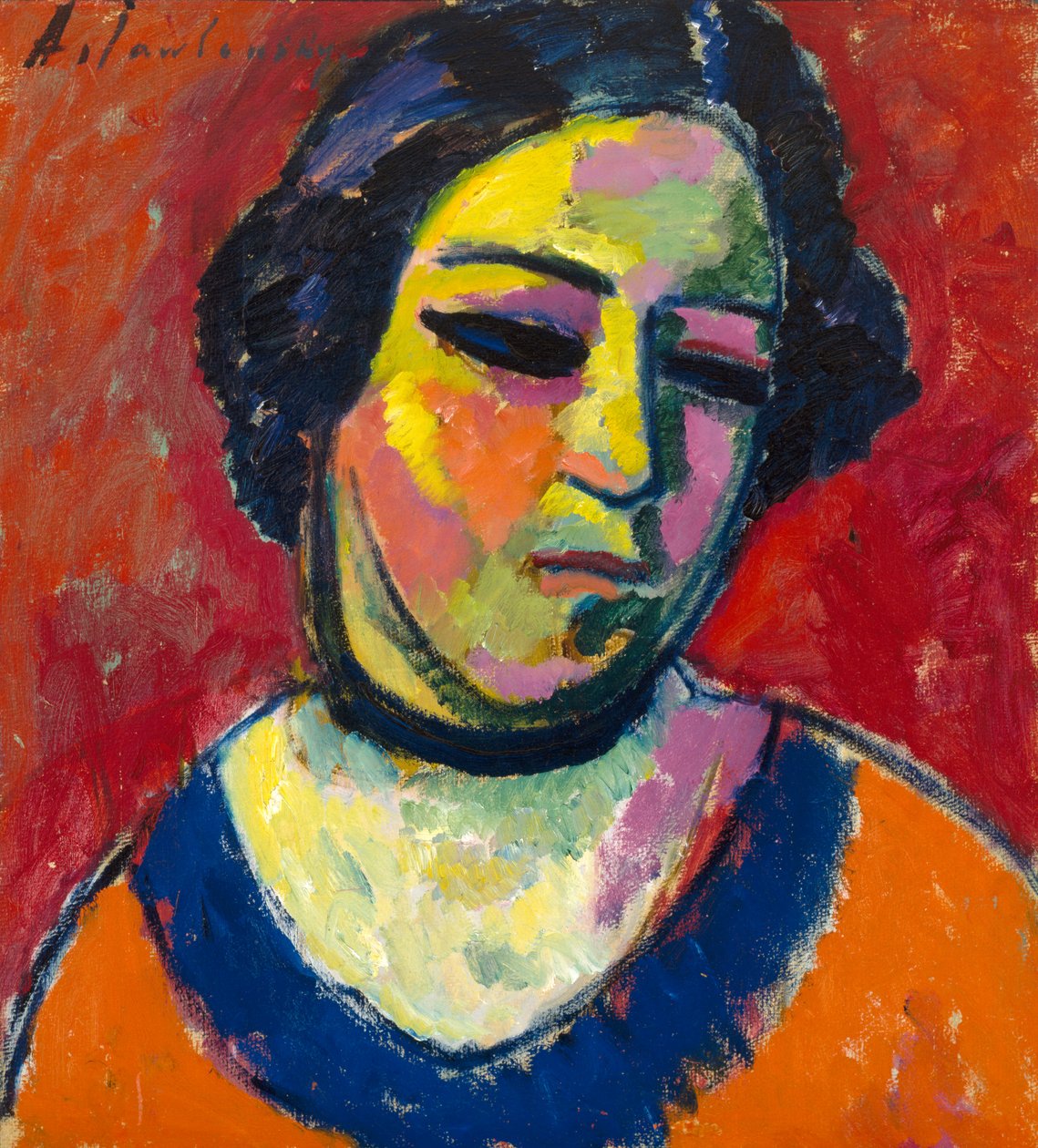 Retrato de una mujer de Alexej von Jawlensky