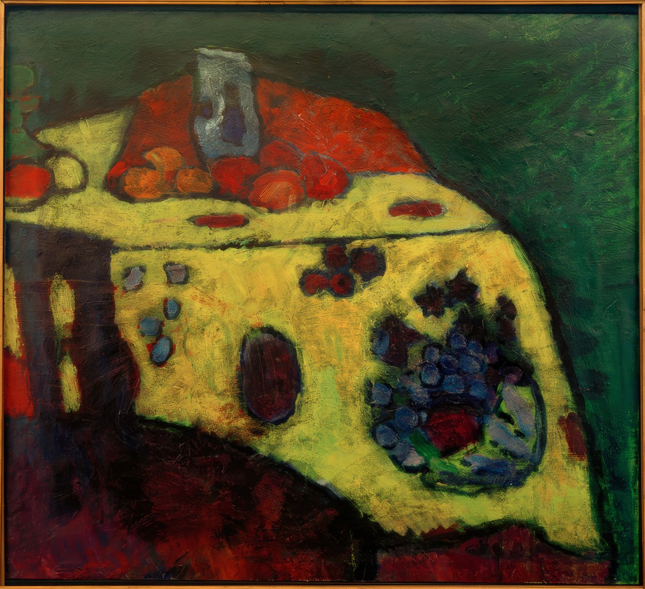 Naturaleza muerta con mantel amarillo de Alexej von Jawlensky