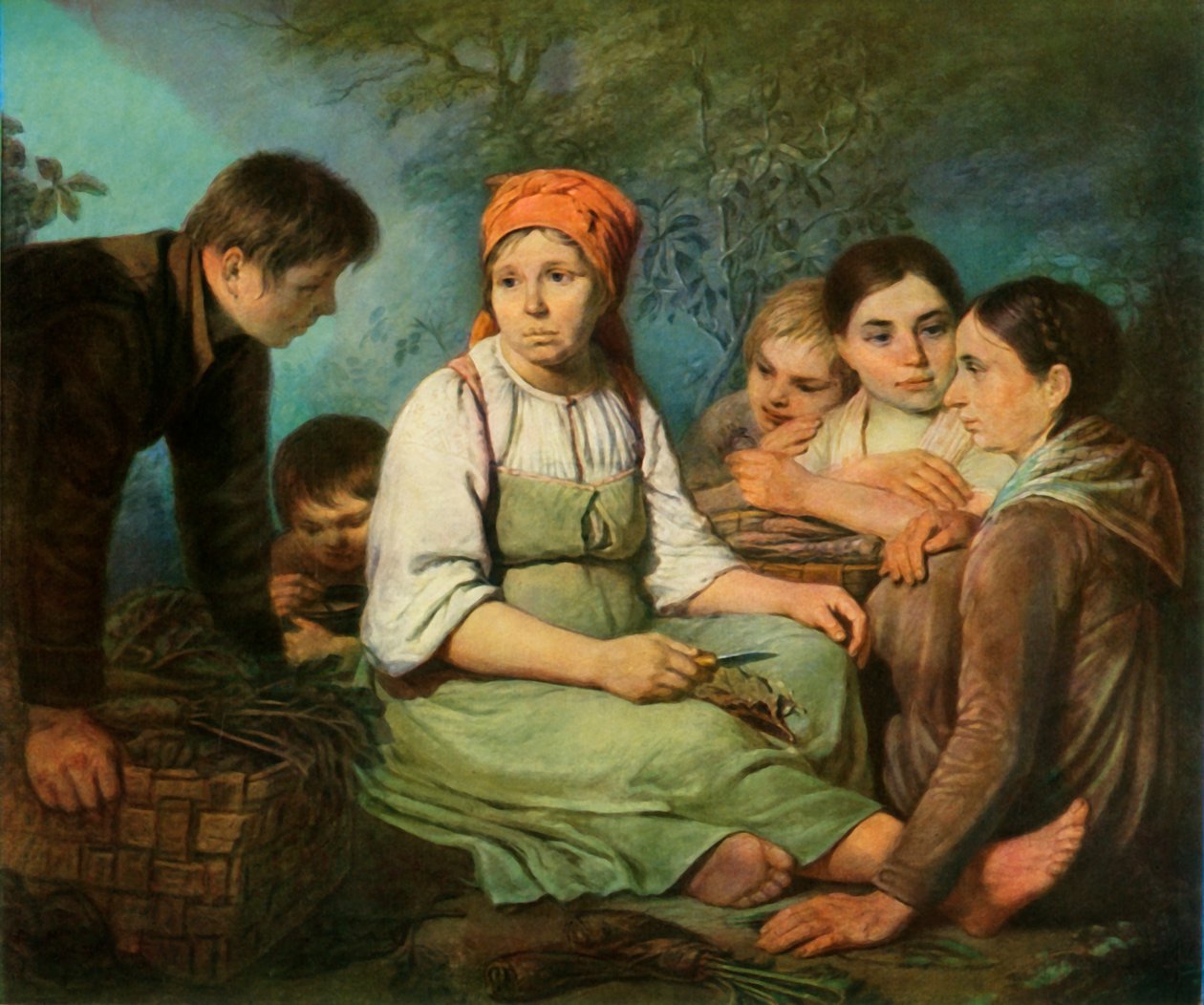 Limpiando la remolacha azucarera, c1820, 1965 de Alexey Venetsianov