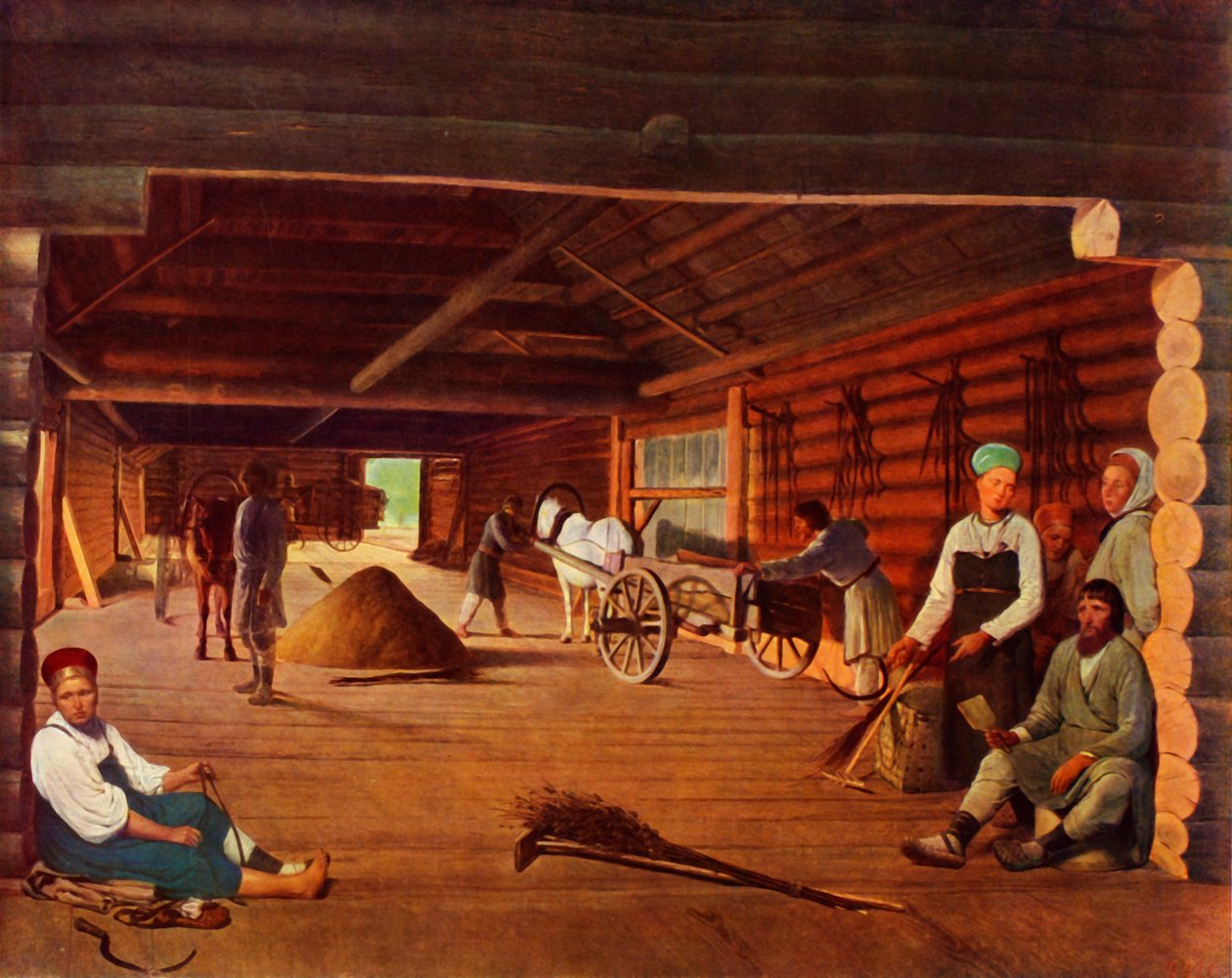 Trillando el Grano, c1821, 1965 de Alexey Venetsianov