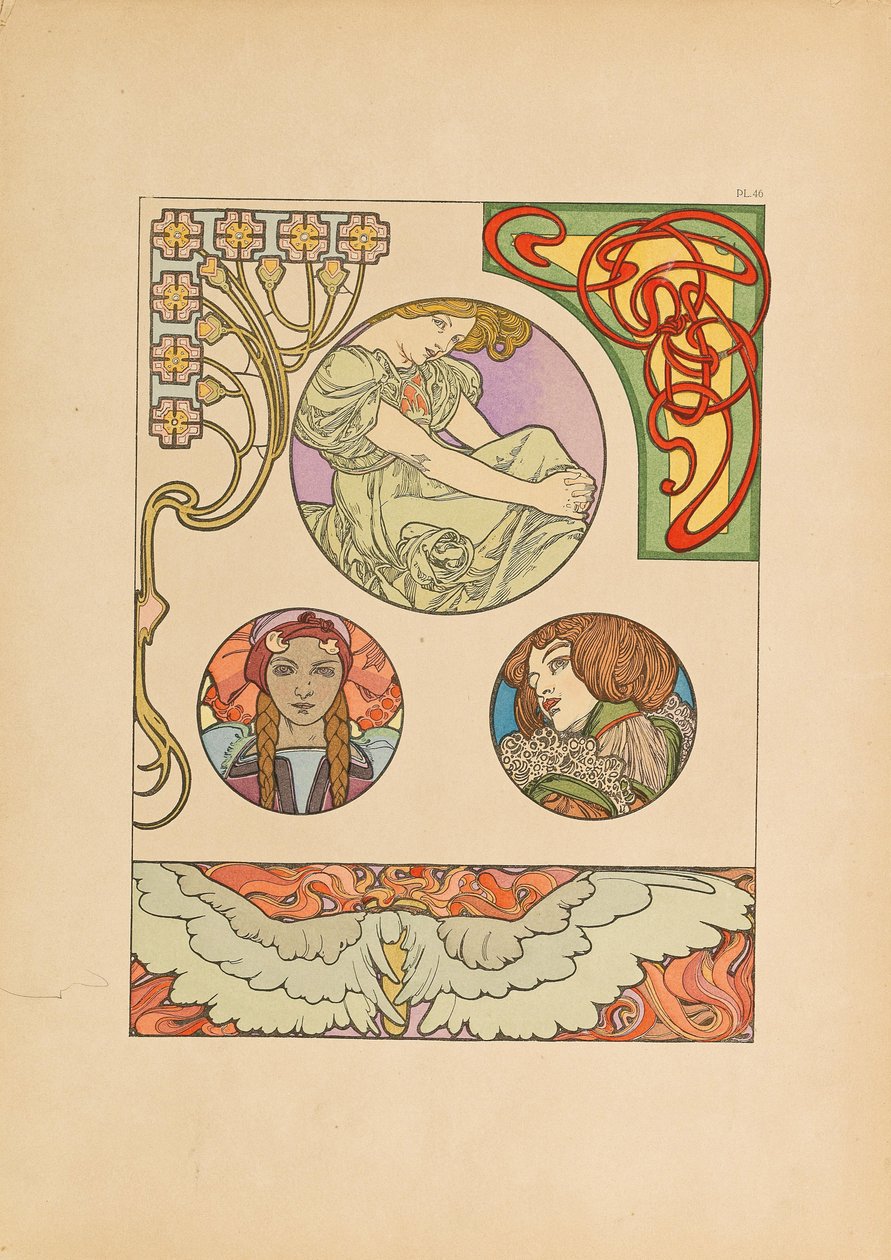 Documentos Decorativos de Alfons Marie Mucha