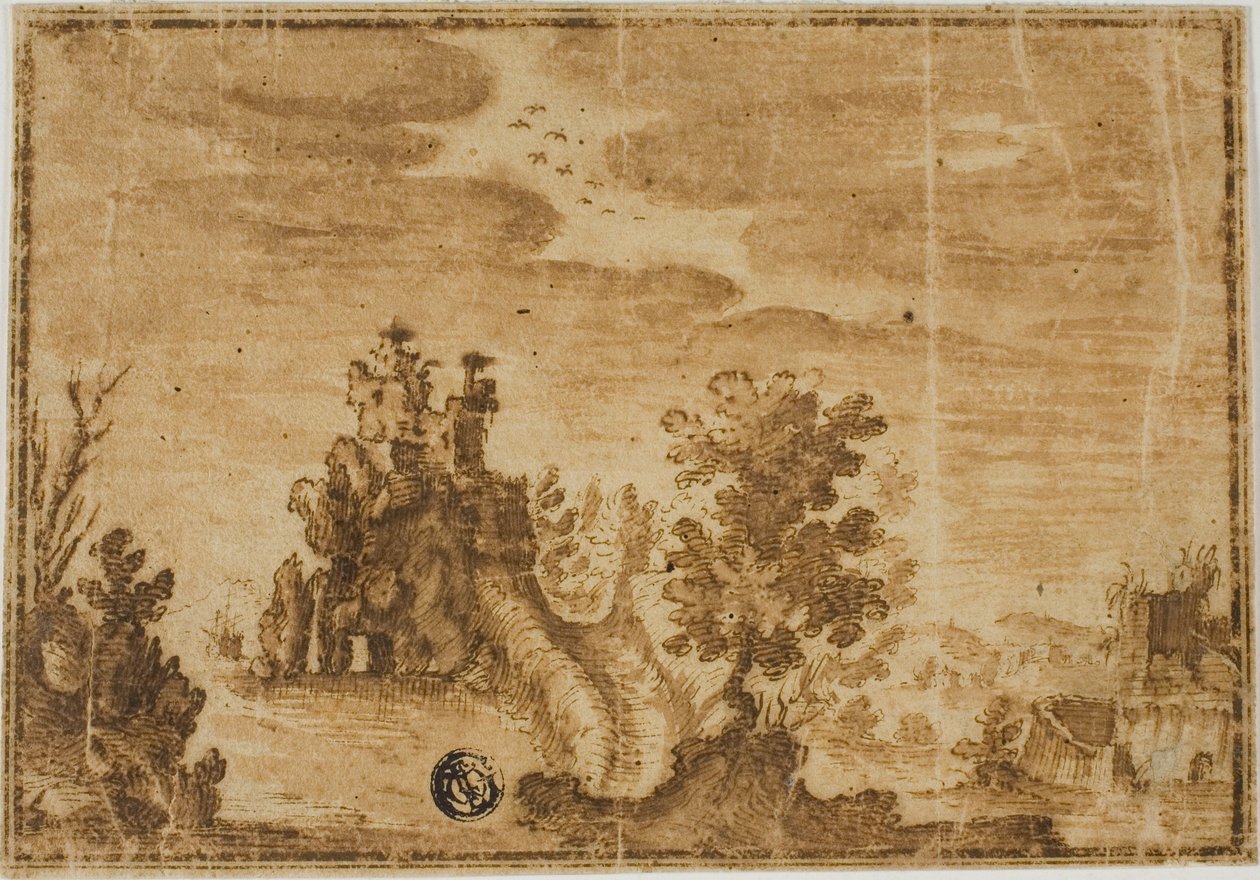 Castillo de hadas en el paisaje de Alfonso Parigi