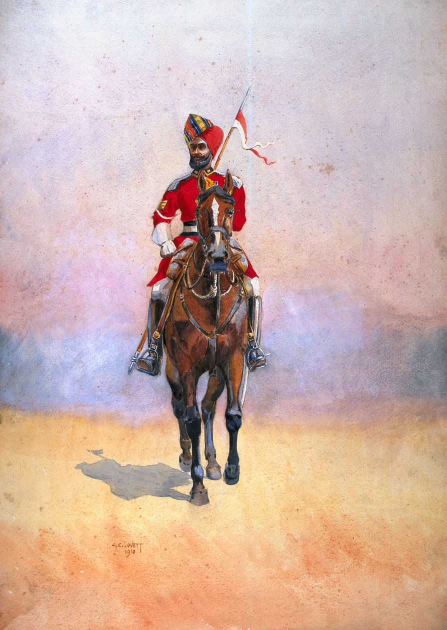 Guardia del Gobernador, Bombay, Musulmán Rajput, ilustración para 