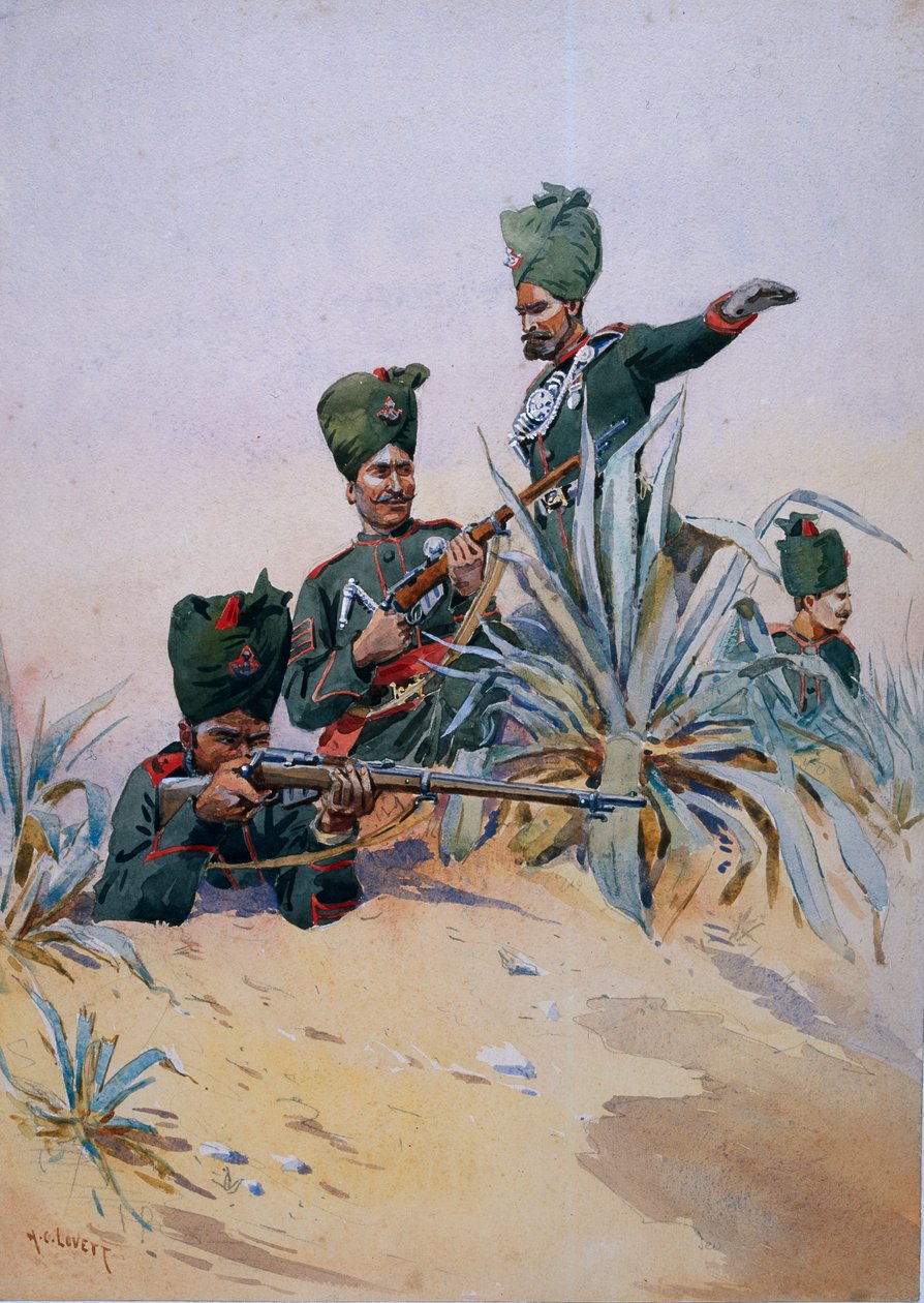 Soldados del 125º Rifles de Napier, ilustración de 