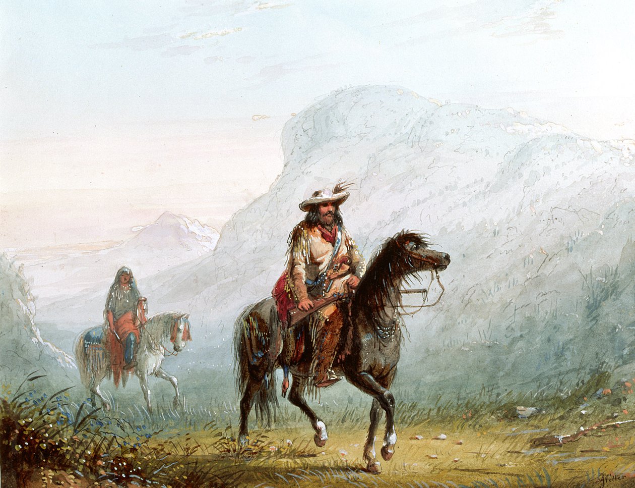 Bourgeois Walker y su esposa, 1837 de Alfred Jacob Miller