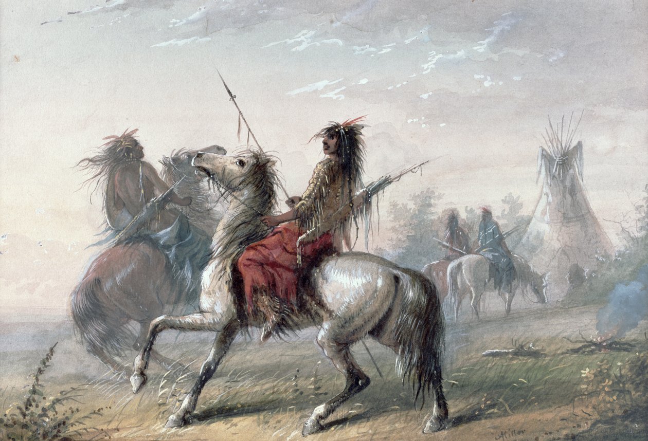 Indios Serpiente, 1837 de Alfred Jacob Miller