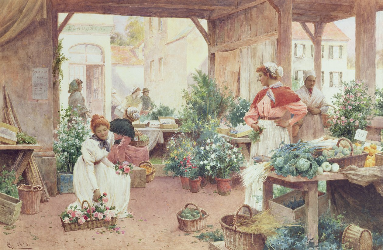 Mercado de madrugada, 1898 de Alfred, Jr. Glendening