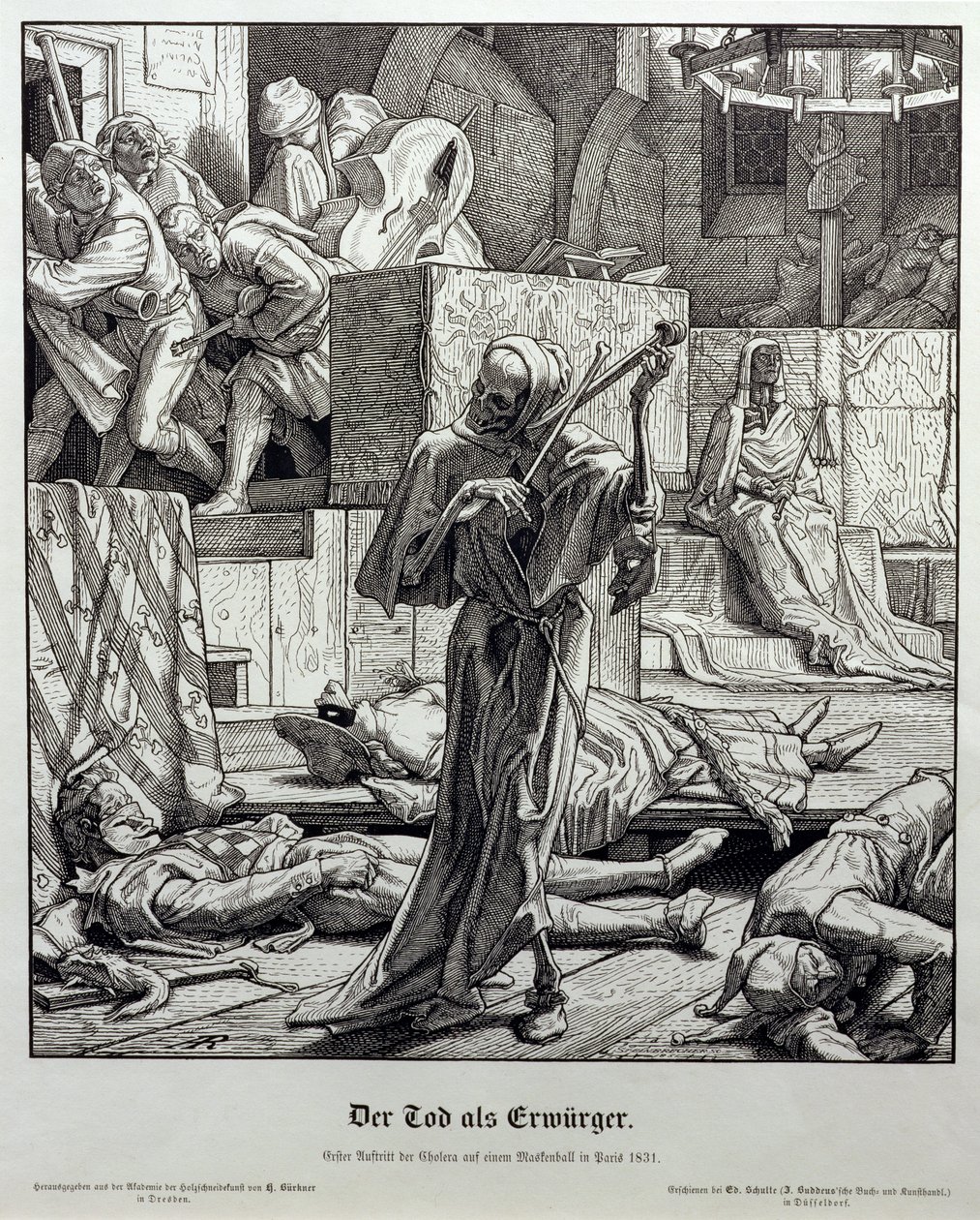 La muerte como asesino, 1851 de Alfred Rethel