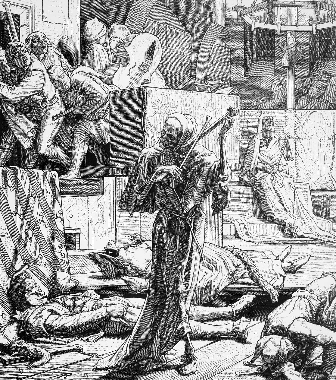 La muerte como asesino, 1851 de Alfred Rethel