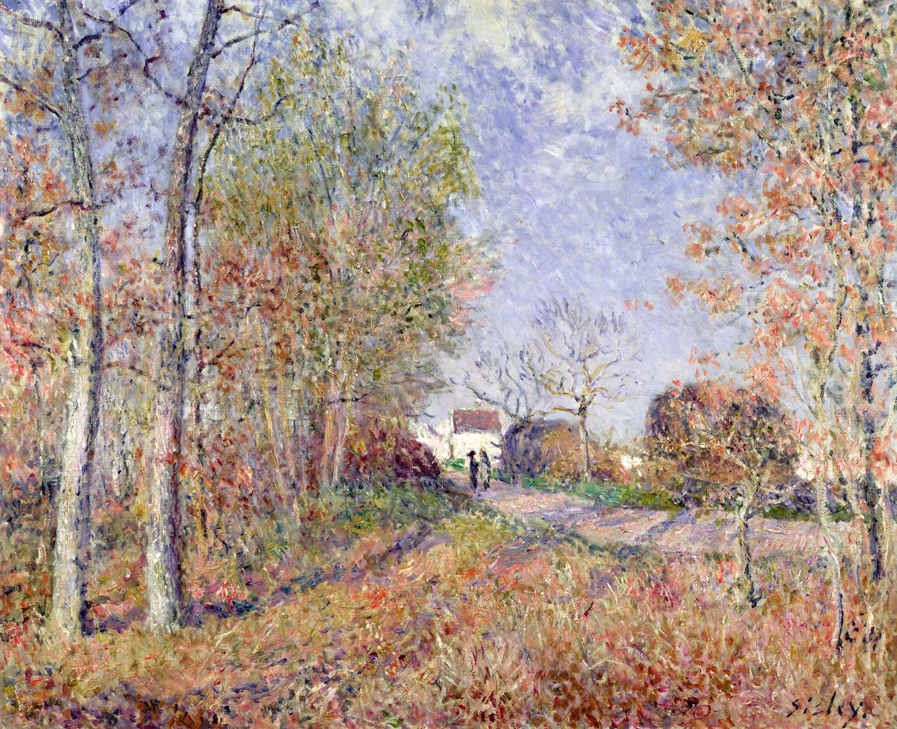 Un Rincón del Bosque en Sablons de Alfred Sisley