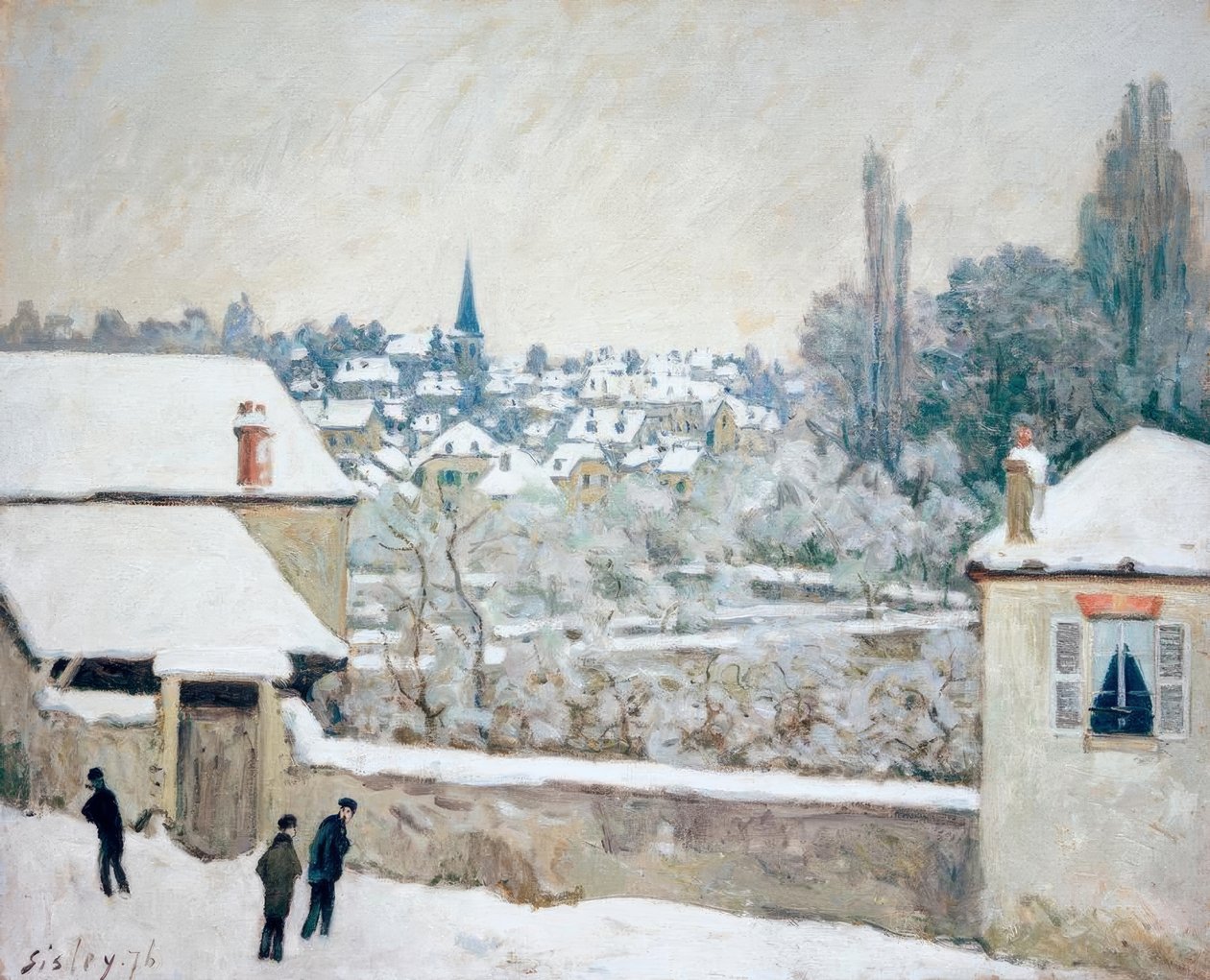 Alfred Sisley, Invierno en Louveciennes de Alfred Sisley