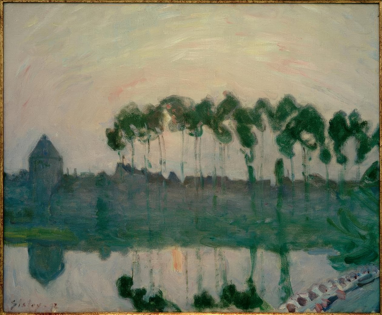 Puesta de sol cerca de Moret de Alfred Sisley