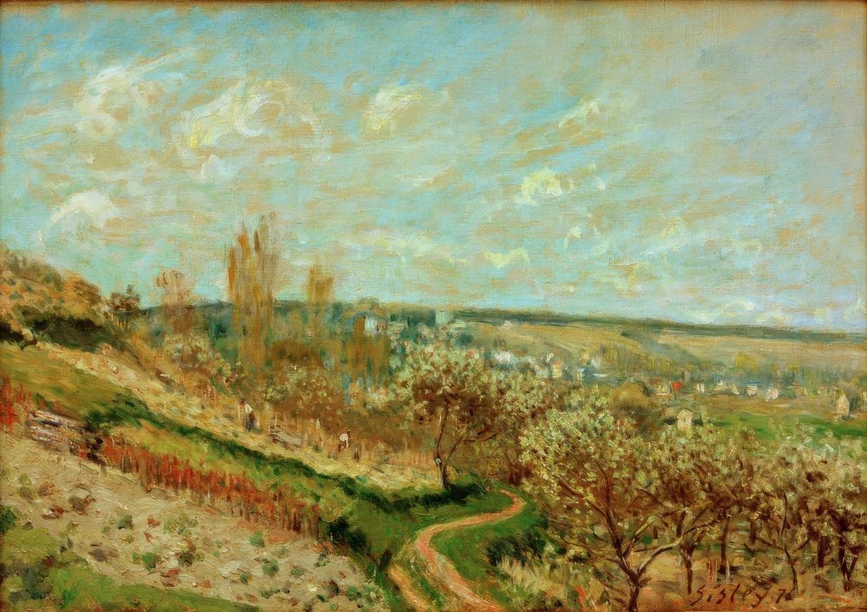 Primavera en Saint-Germain-en-Laye de Alfred Sisley