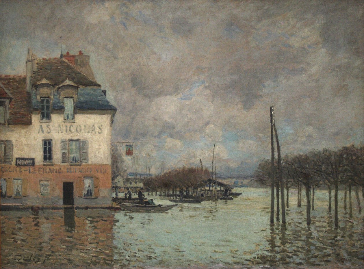 La inundación en Port-Marly de Alfred Sisley