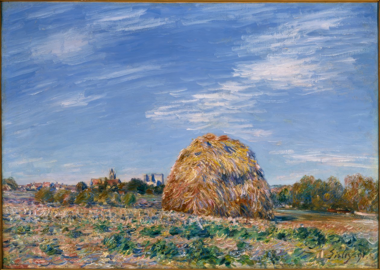 Molino en la orilla del Loing de Alfred Sisley