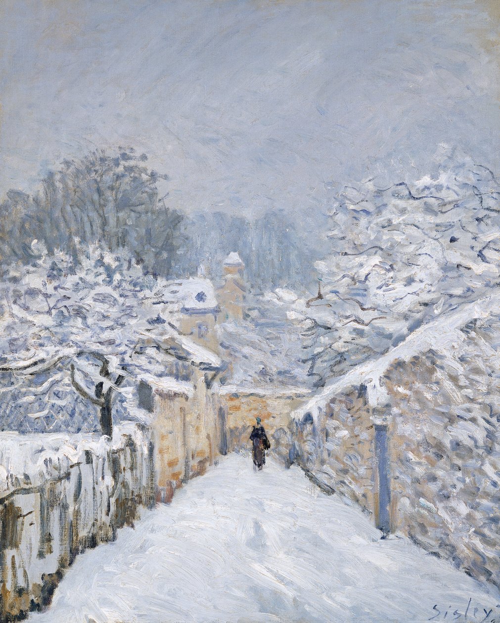 Nieve en Louveciennes, 1878 de Alfred Sisley