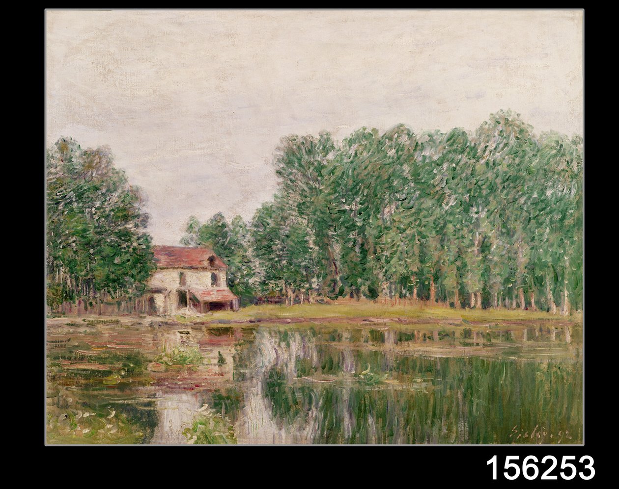 Las orillas del canal en Moret-sur-Loing, 1892 de Alfred Sisley
