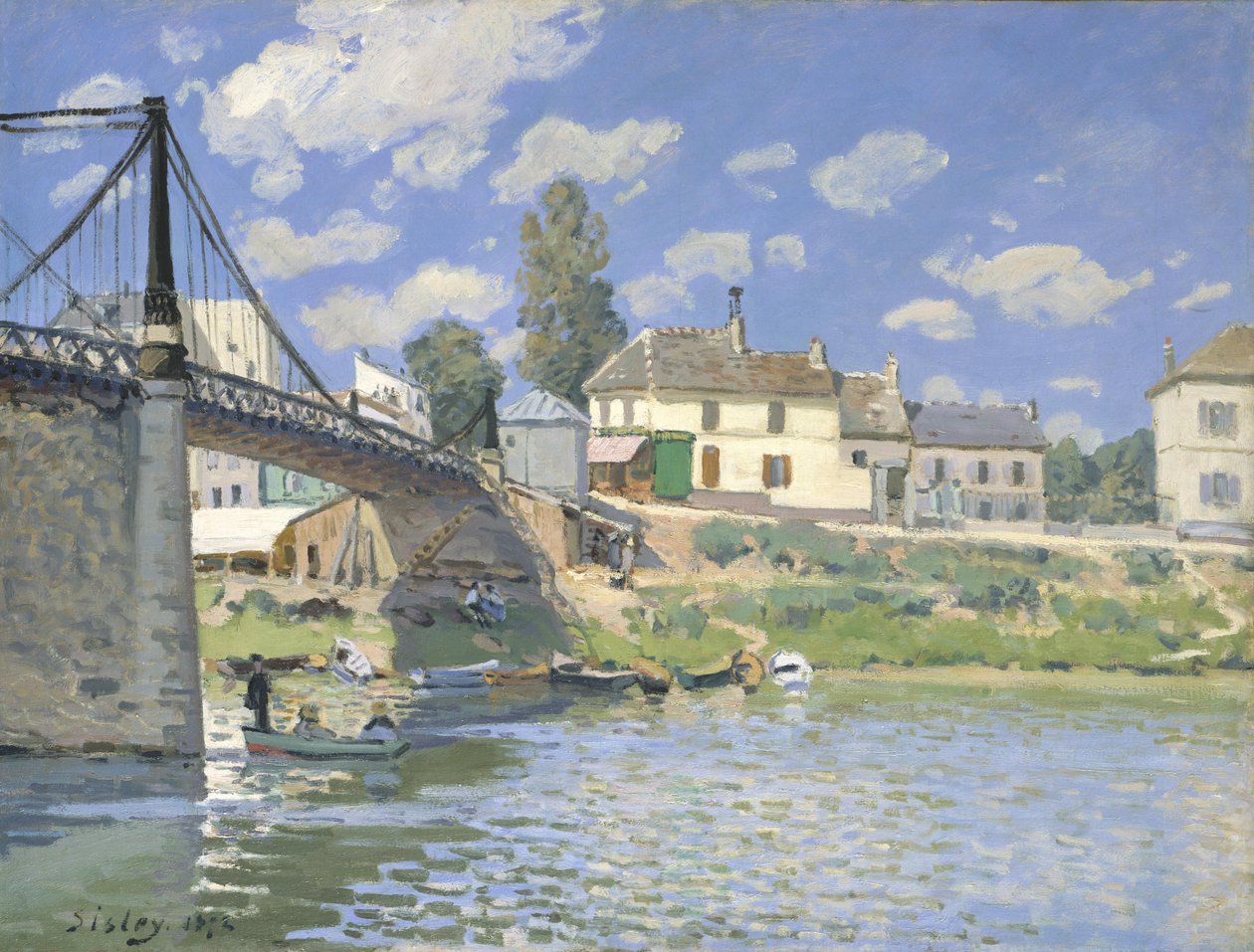 El puente en Villeneuve-la-Garenne de Alfred Sisley