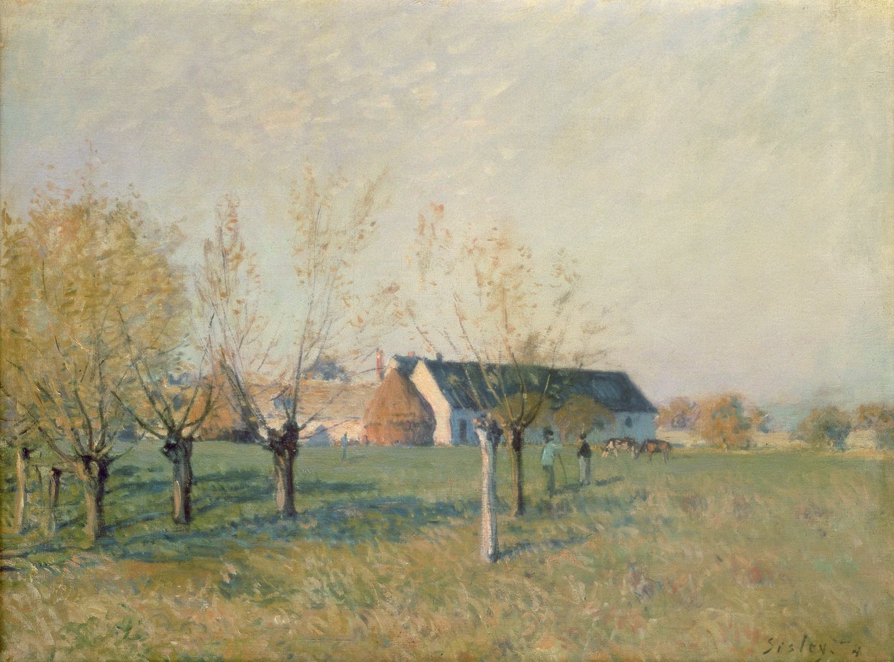 La granja, 1874 de Alfred Sisley