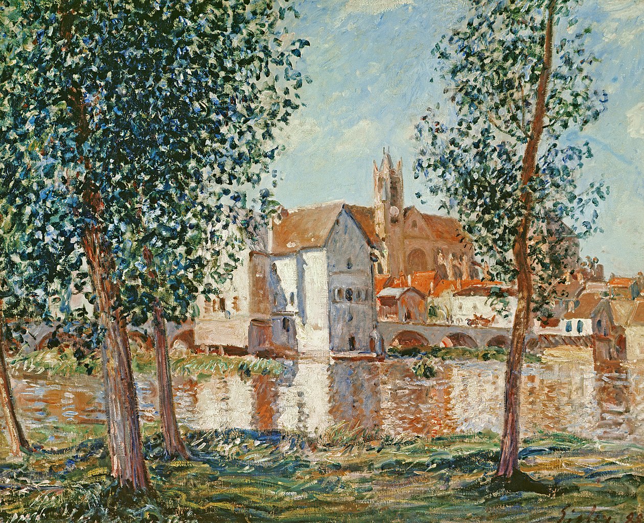 El Loing en Moret, Mañana de Septiembre de Alfred Sisley