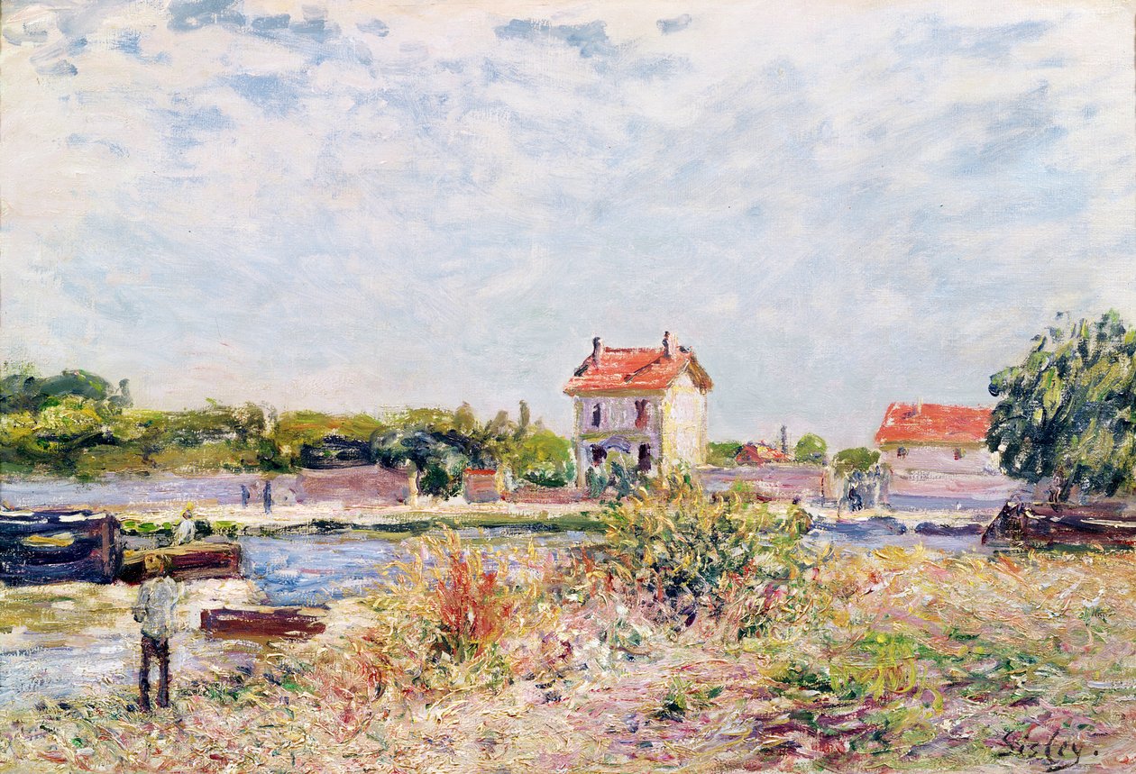 El Loing en Saint-Mammes, 1885 de Alfred Sisley