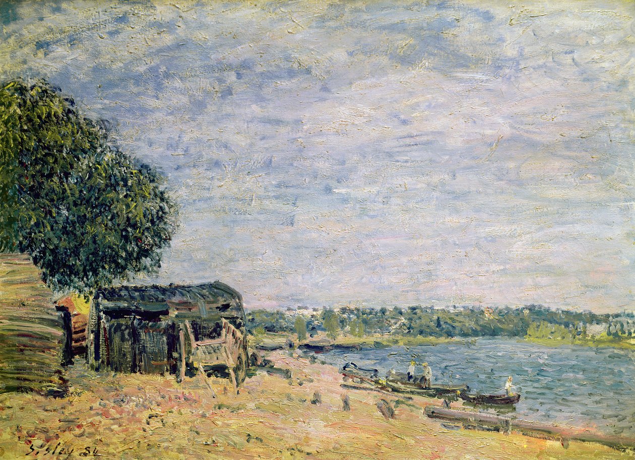 El paisaje de Saint-Mammes, 1884 de Alfred Sisley