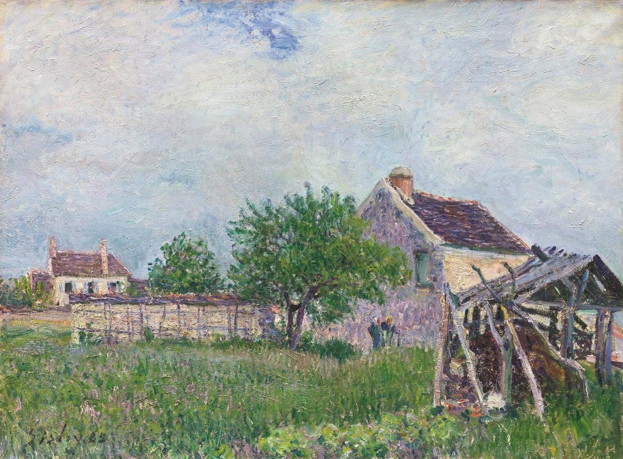 Vieja cabaña en Sablons de Alfred Sisley